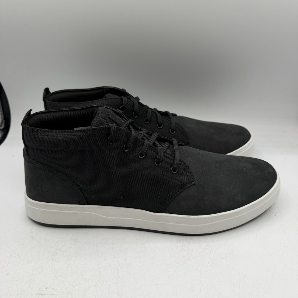 Timberland Davis Square Chukka Boots Shoes Mens Sz 13 Black Lace Up Sneakers